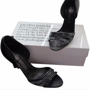 Pedro Garcia Black Swarovski Megan Sandals